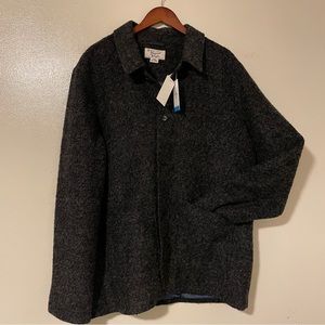 Penguin XXL asphalt felted wool poly mix pea coat NWT